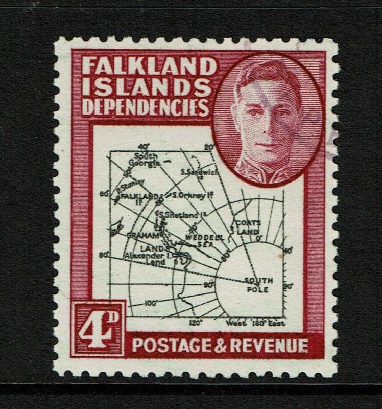 Falkland Islands SG# G5 Used / Break in 60* Meridian Variety - S6010