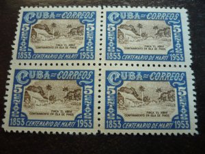 Stamps - Cuba - Scott# 500-509 - Mint Hinged Set of 10 Stamps in Blocks