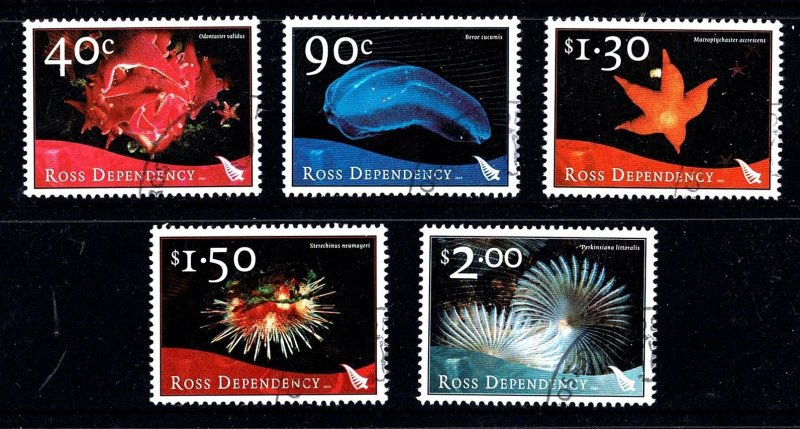 Ross Dependency 2003 Marine Life  Set of 5 Used