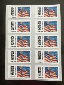 2014 Sheet of 10 Forever Computer Vended Postage - Flag at Dusk Sc# CVP91