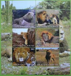 BURUNDI SHEET CINDERELLA WILDLIFE WILDCATS