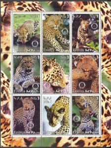 Eritrea 2003 Wild Cats Cheetahs ( II ) Rotary Club Sheet MNH Private