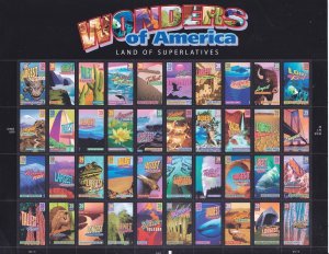 US 4072a (4033-72) MNH 2006 Wonders of America Full sheet of 40 Self Adhesive