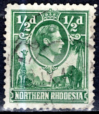 Northern Rhodesia; 1938: Sc. # 25: Used Single Stamp