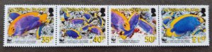*FREE SHIP Ascension Island WWF Angelfish 2007 Marine Life Fish Fauna (stamp MNH