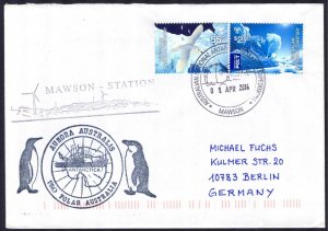 {A466} Australian Antarctic Territory 2014 Ships Mawson Station Penguins Cover