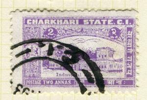 INDIA; CHARKHARI 1931 early pictorial issue fine used 2a. value