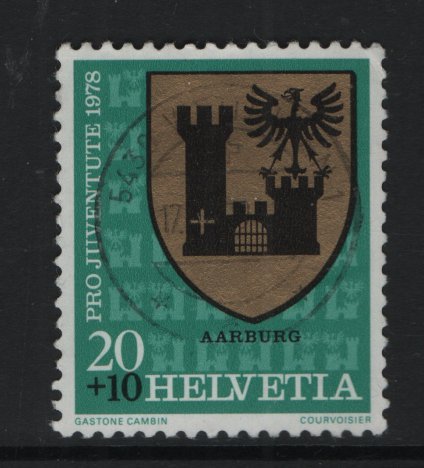 Switzerland   #B459  used   1978  pro juventute Arms 20c