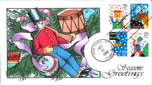 #2791-94 Christmas Designs Collins FDC