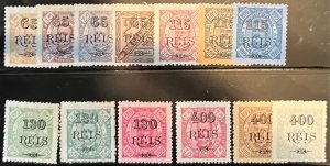 Lourenço Marques, 1902 SC 58-70/ Mu 52, 53-64 Mint Set