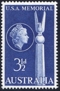 Australia SC#280 3½d Australian-American Friendship Memorial (1955) MNH