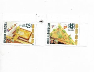 DOMINICAN REP. YEAR 2009 GALICIA AND SANTO DOMINGO SQUARE SET OF 2 VALUES MNH