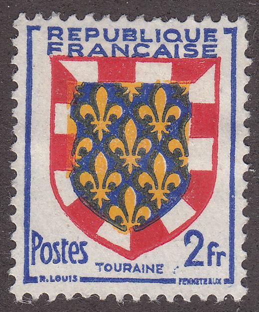 France 662 Arms of Touraine 2Fr 1951