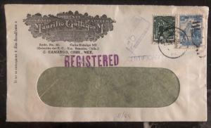 1946 Camargo Mexico Commercial Window Cover Registered Mail Seal