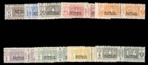 Italian Colonies, Somalia #Q1-9 Cat$743.50, 1917-19 Parcel Post, set of unsev...