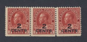 Canada Admiral Stamp  #140-2c/3c Provisional  MH F+ SE