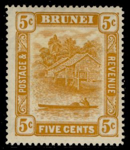 BRUNEI GV SG66, 5c orange-yellow, LH MINT. Cat £17.