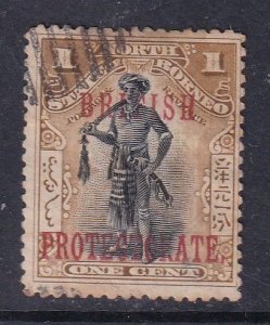 North Borneo 1901 British Protectorate 1c cto