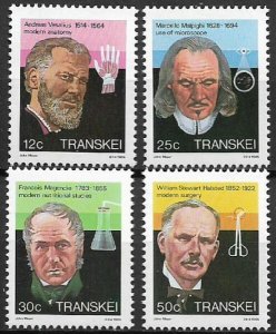 South Africa - Transkei #109-12 MNH Set - Medical Pioneers