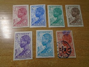 Ivory Coast  #  112-18  MNH/used