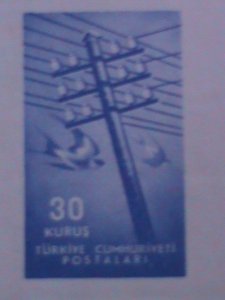 TURKEY 1953-4 SC#1137 1ST ANNIV: OF LAW- DEPT. OF POST MINT-S/S- 70 YEARS OLD