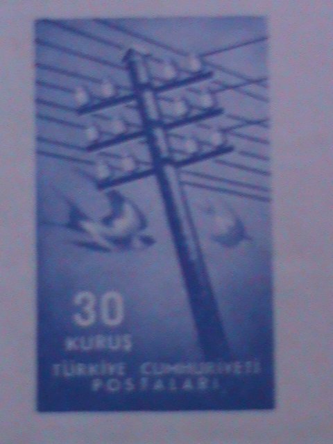 TURKEY 1953-4 SC#1137 1ST ANNIV: OF LAW- DEPT. OF POST MINT-S/S- 70 YEARS OLD