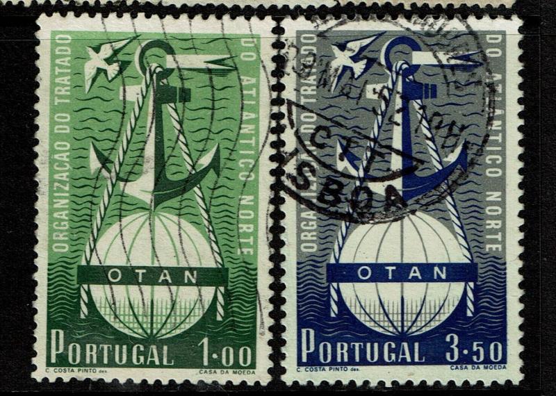 Portugal SC# 747 and 748, Used, Hinge Remnant - S7867