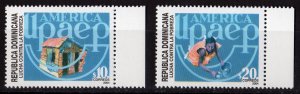 Dominican Republic 2004 Sc#1406/1407 AMERICA UPAEP AGAINST POVERTY Set (2) MNH