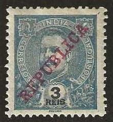 Portuguese India 248, mint, hinge remnant, disturbed gum, 1911.  (T178)