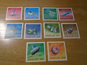 Astronomy /  Space :  Ajman  #  Mi  220-29  MNH