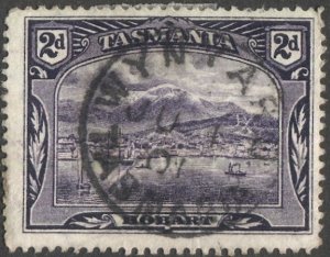 TASMANIA  Australia 1899 Sc 88, Used F 2d  Hobart, SOTN WYNYARD postmark/cancel