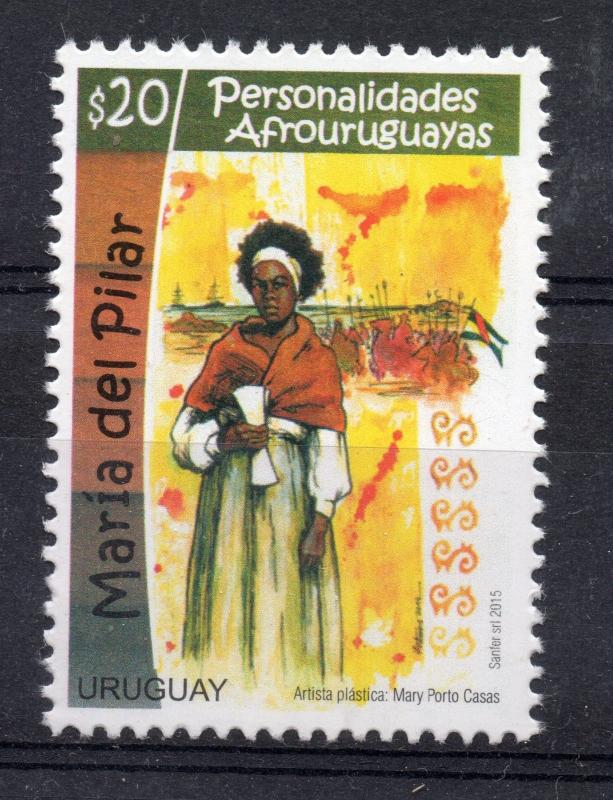 BLACK HERITAGE SLAVE LIBERTY WOMAN RIGHTS URUGUAY 2015 MNH STAMP