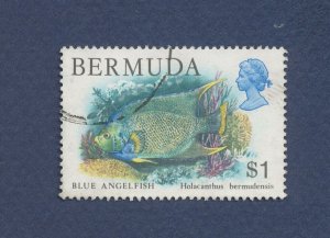 BERMUDA - Scott 376- used - Blue Angel Fish - 1978