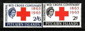 Pitcairn Is.-Sc#36-7- id7-unused VLH Omnibus set-Red Cross-1963-