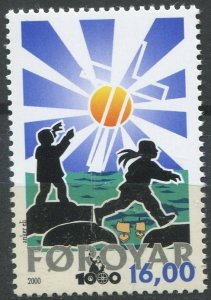 Faroe Islands Sc#373 MNH, 16k multi, Christianity (2000)