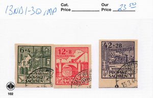 GERMANY   13NB1-3   USED   IMPERF