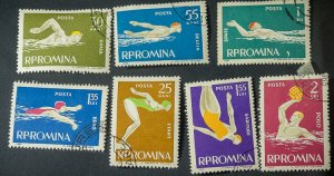Romania #1546-1552 USED set water  sports