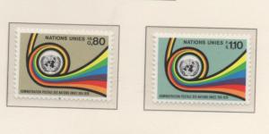 SCOTT#  61-62  singles     MNH   UN  GENEVA   1976