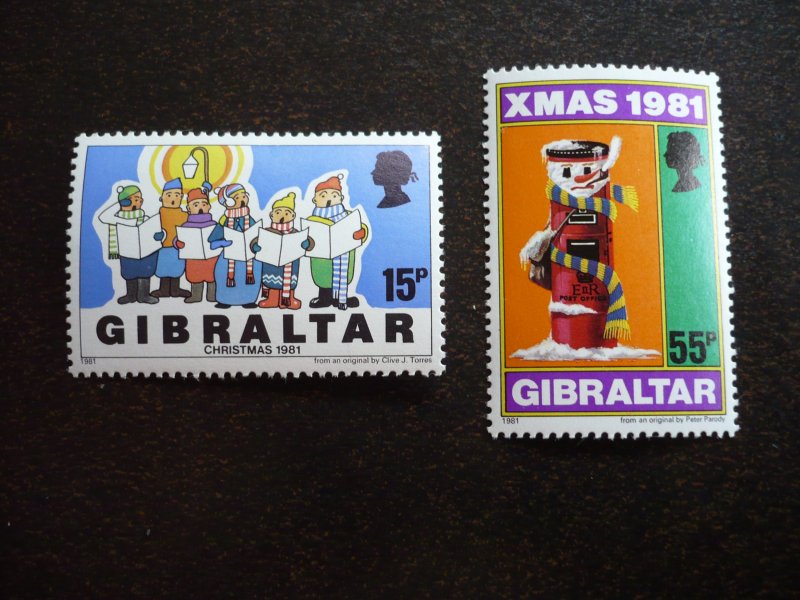 Stamps - Gibraltar - Scott# 414-415 - Mint Hinged Set of 2 Stamps