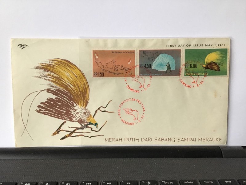 Indonesia 1963 FCD Merah Putih Dari Sabang Sampai Marauk stamps cover Ref R25836