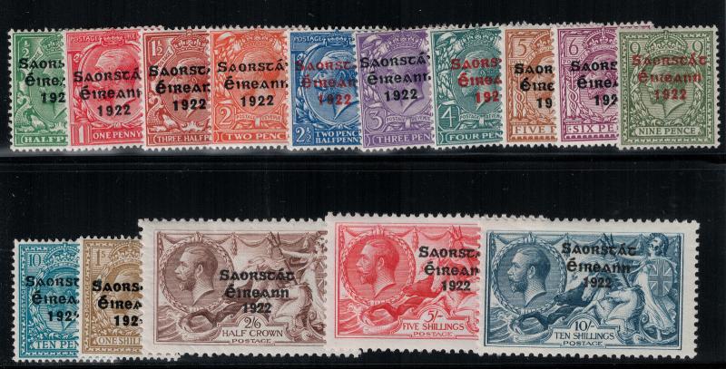 Ireland 1922-23 SC 44-58 LH CV$ 466.75