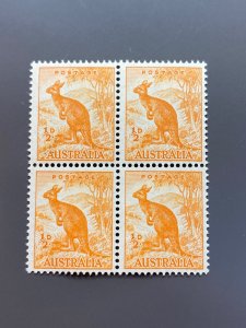 Australia 223A coil in block of 4 F-VF MNH. Stanley Gibbons 228d at £2.50