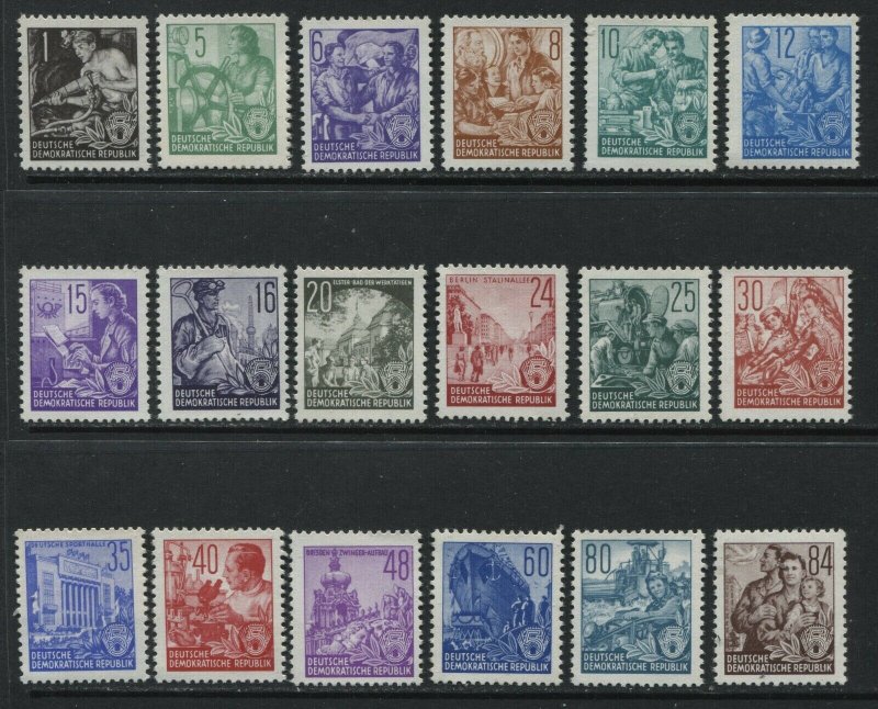 Germany DDR German Workers definitives to 84 pf unmounted mint NH