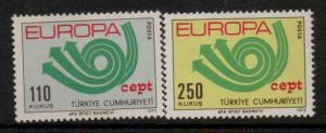 TURKEY SG2441/2 1973 EUROPA MNH