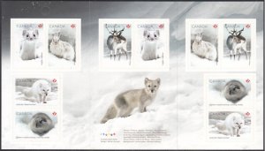 CANADA 2021 WILD ANIMALS SNOW WINTER ANIMAUX SAUVAGES BOOKLET S/A