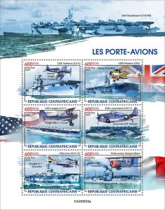 C A R - 2023 - Aircraft Carriers - Perf 6v Sheet - Mint Never Hinged
