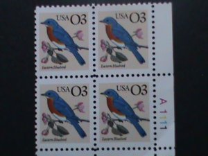 ​UNITED STATES-1991-SC#2478 EASTERN BLUE BIRD MNH BLOCK OF 4 VF