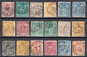 France selected for interesting postmarks, clean lot  (~604k)