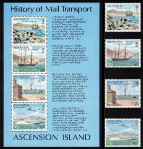 ASCENSION 1980 London '80; Scott 257-60, 260a, SG 264-68; MNH