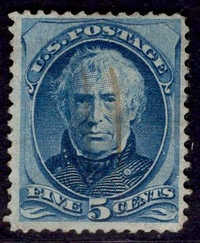 US Stamp #185 5c Blue Taylor USED SCV $16